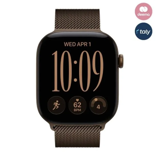 Apple Watch Series 12 GPS + Cellular 46mm Dark Bronze Aluminium Case with Dark Bronze Milanese Loop - M/L